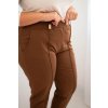 229338 10 damske bavlnene kalhoty 6914 plus size s elastickym pasem velikost 4xl barva cerna