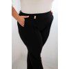Dámské bavlněné kalhoty 6914 Plus Size s elastickým pasem (Velikost 4XL, Barva Černá)
