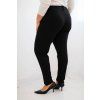 Dámské bavlněné kalhoty 6914 Plus Size s elastickým pasem (Velikost 4XL, Barva Černá)