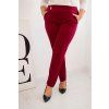 Dámské bavlněné kalhoty 6914 Plus Size s elastickým pasem (Velikost 4XL, Barva Černá)