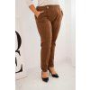 Dámské bavlněné kalhoty 6914 Plus Size s elastickým pasem (Velikost 4XL, Barva Černá)