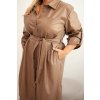 215051 15 damsky kabat z eko kuze tr3 plus size s paskem a limeckem velikost 2xl 3xl barva cerna