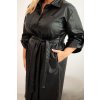 215051 3 damsky kabat z eko kuze tr3 plus size s paskem a limeckem velikost 2xl 3xl barva cerna