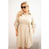 229341 4 damsky kabat z eko kuze tr3 plus size s paskem a limeckem velikost 2xl 3xl barva cerna