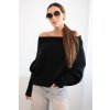 215054 damsky asymetricky batwing svetr viskozovy cerny velikost uni barva cerna