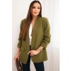 204800 4 sako s klopami elegantni olivove zelene velikost uni barva zelena