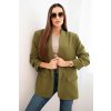 204800 sako s klopami elegantni olivove zelene velikost uni barva zelena