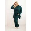 215063 damsky komplet 7050 plus size 3 dilny velikost uni barva zelena tmave