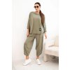 224600 5 komplet bavlneny mikina kalhoty khaki velikost uni barva zelena tmave