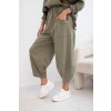 224600 7 komplet bavlneny mikina kalhoty khaki velikost uni barva zelena tmave