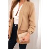 204827 11 elegantni sako s klopami camelove velikost uni barva bezova