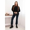 204863 1 damsky viskozovy svetr s krajkovym vzorem a dlouhym rukavem velikost uni barva cerna