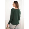 215144 2 damsky svetr z viskozy s dlouhym rukavem a kulatym vystrihem velikost uni barva zelena tmave