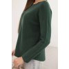 215144 3 damsky svetr z viskozy s dlouhym rukavem a kulatym vystrihem velikost uni barva zelena tmave
