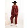 215159 14 damsky oversize komplet art25353 1 s prodlouzenou mikinou a se sepranym efektem velikost uni barva hneda