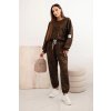 215159 1 damsky oversize komplet art25353 1 s prodlouzenou mikinou a se sepranym efektem velikost uni barva hneda