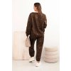 215159 2 damsky oversize komplet art25353 1 s prodlouzenou mikinou a se sepranym efektem velikost uni barva hneda