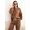215159 4 damsky oversize komplet art25353 1 s prodlouzenou mikinou a se sepranym efektem velikost uni barva hneda