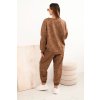 215159 6 damsky oversize komplet art25353 1 s prodlouzenou mikinou a se sepranym efektem velikost uni barva hneda