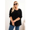 214946 16 damsky svetr plus size s lodickovym vystrihem velikost uni barva fialova
