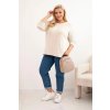214946 20 damsky svetr plus size s lodickovym vystrihem velikost uni barva fialova