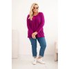 214946 24 damsky svetr plus size s lodickovym vystrihem velikost uni barva fialova