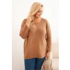 214946 27 damsky svetr plus size s lodickovym vystrihem velikost uni barva fialova