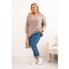 214946 5 damsky svetr plus size s lodickovym vystrihem velikost uni barva fialova