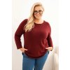 213521 8 damsky svetr plus size s lodickovym vystrihem velikost uni barva hneda