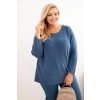 214946 damsky svetr plus size s lodickovym vystrihem velikost uni barva fialova
