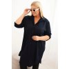 207605 4 damske kosilove saty plus size s delsim zadnim dilem a ohrnovacimi rukavy tmave matova velikost uni barva zelena