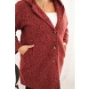 215129 2 damsky kabat plus size art5198 s kapuci a kapsami velikost uni barva bordo