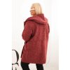 215129 3 damsky kabat plus size art5198 s kapuci a kapsami velikost uni barva bordo