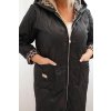 215162 3 damska zimni prosivana bunda plus size s podsivkou v leopardim vzoru a kapuci velikost uni barva cerna