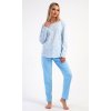 205436 4 damske pyzamo dlouhe lauren barva modra svetle velikost s