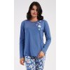 205439 1 damske pyzamo dlouhe joanne barva modra velikost 4xl