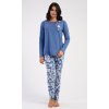 205439 2 damske pyzamo dlouhe joanne barva modra velikost 4xl