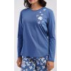 205439 4 damske pyzamo dlouhe joanne barva modra velikost 4xl