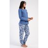 205439 5 damske pyzamo dlouhe joanne barva modra velikost 4xl