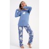 205448 2 detske pyzamo dlouhe meda a tucnak barva modra velikost 7 8