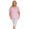 205565 damske pyzamo doctor nap pb 5365 capri velikost 2xl barva ruzova