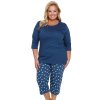 205634 damske pyzamo doctor nap pb 7264 velikost 2xl barva modra svetle