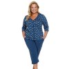 205637 1 damske pyzamo doctor nap pb 7265 velikost 2xl barva modra svetle