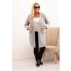 224759 8 damsky elegantni sako plus size s limcem a velkymi kapsami velikost uni barva bezova