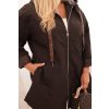 206894 23 damska bunda 5614 plus size prosivana s kapuci a napisem hope velikost uni barva zelena