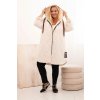 206894 9 damska bunda 5614 plus size prosivana s kapuci a napisem hope velikost uni barva zelena