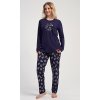 213128 2 damske pyzamo dlouhe sarah barva modra tmave velikost s
