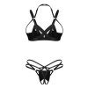214196 6 komplet obsessive keira lise 2 pcs crotchless set velikost s m barva cerna