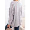214799 2 damsky svetr r2029 s delsim zadnim dilem velikost uni barva seda