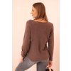 214934 2 damsky svetr s viskozou a vystrihem do v mocca velikost uni barva hneda